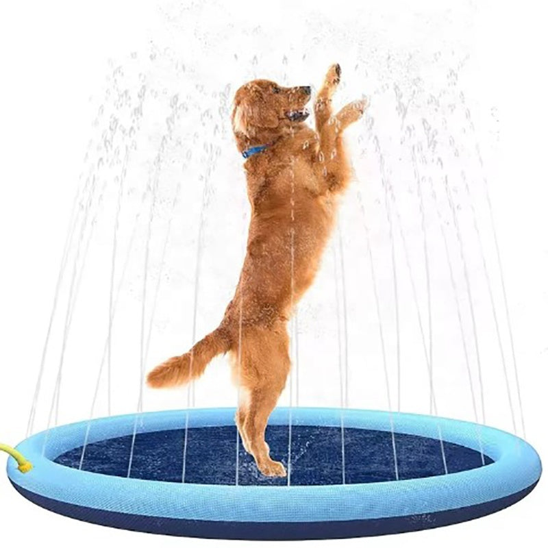 Dog Sprinkler Outdoor Toys Dog Swimming Mat Anti-Slip Dog Pool Splash  Pad - omaiii